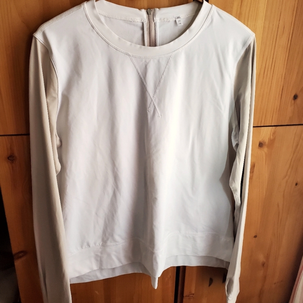 Lululemon Women's Off White & Beige Long Sleeved Rashguard Size 10